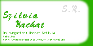 szilvia machat business card